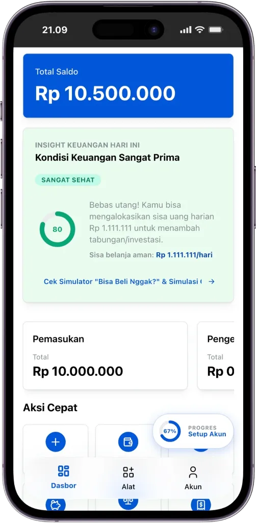 Tampilan Aplikasi MoFince di Smartphone