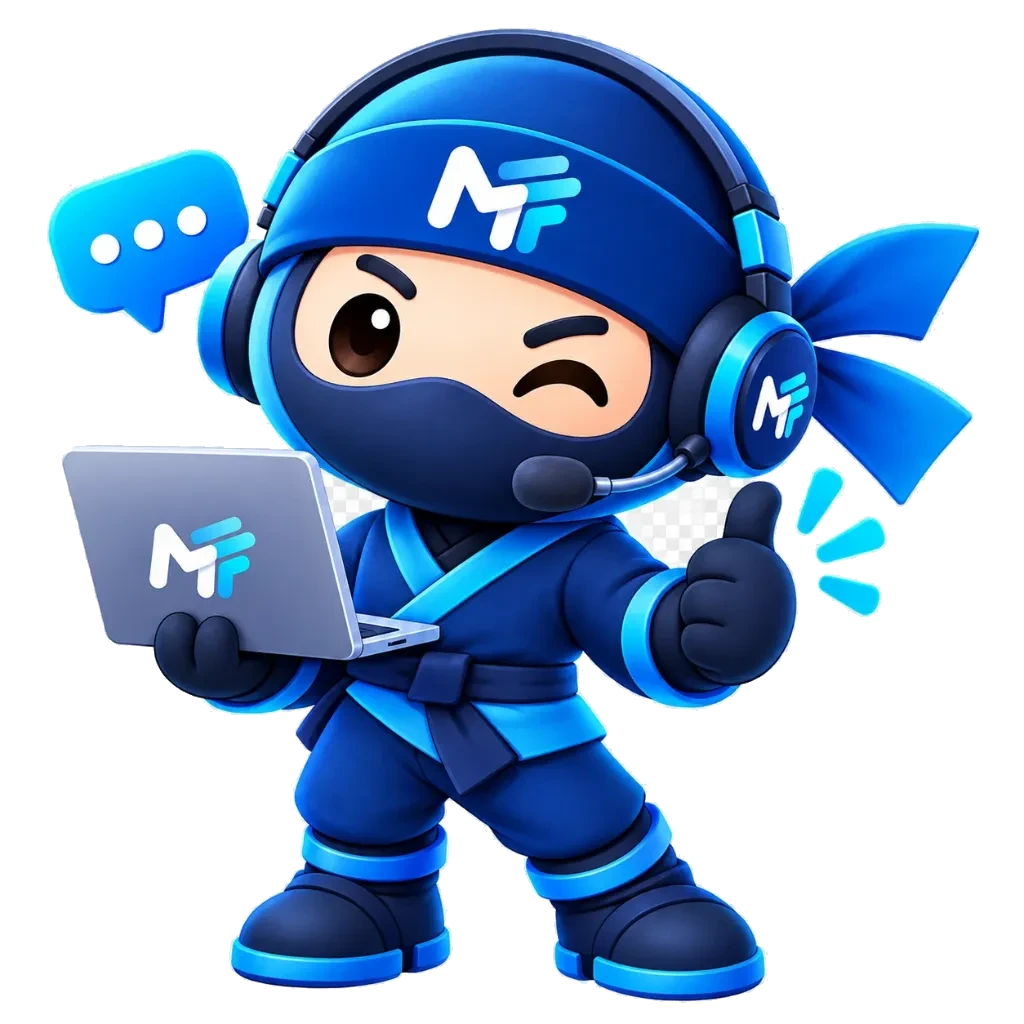 Maskot Ninja MoFince Siap Melayani